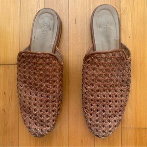 Brother Vellies woven leather mules